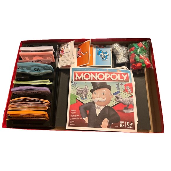 Monopoly Classic Board Game 2017 Edition Open Box ALL PIECES COUNTED AND PRESENT - Picture 3 of 9